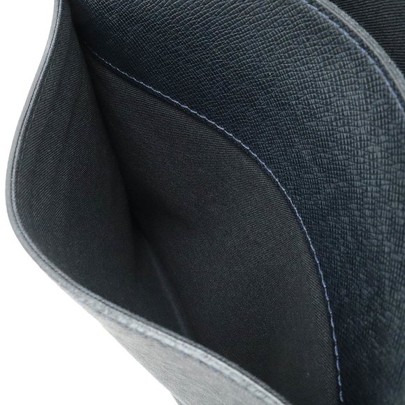 LOUIS VUITTON Taiga Roman MM Shoulder Bag Leather Men's Bol Dark Navy M32624 - Picture 7 of 9